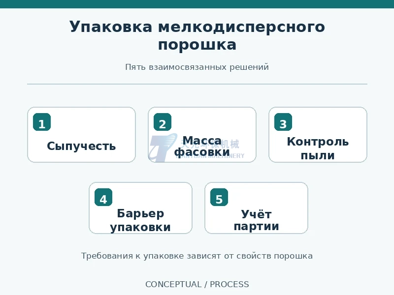Пять факторов упаковки мелкодисперсного порошка: сыпучесть, масса, пыль, барьер и прослеживаемость